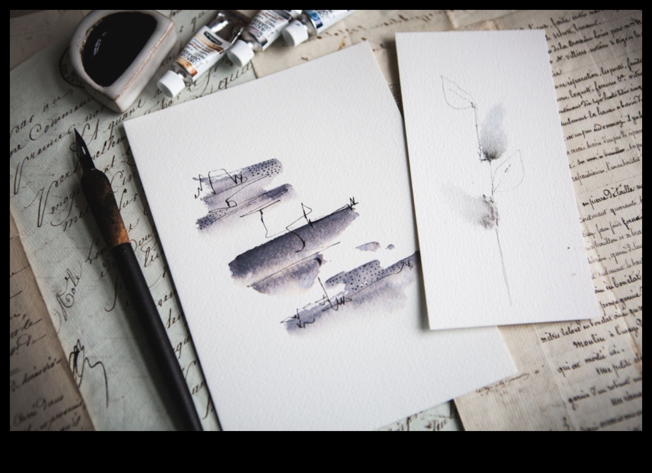 بالكاد هناك: انغمس في جاذبية فن الحبر البسيط والدقيق