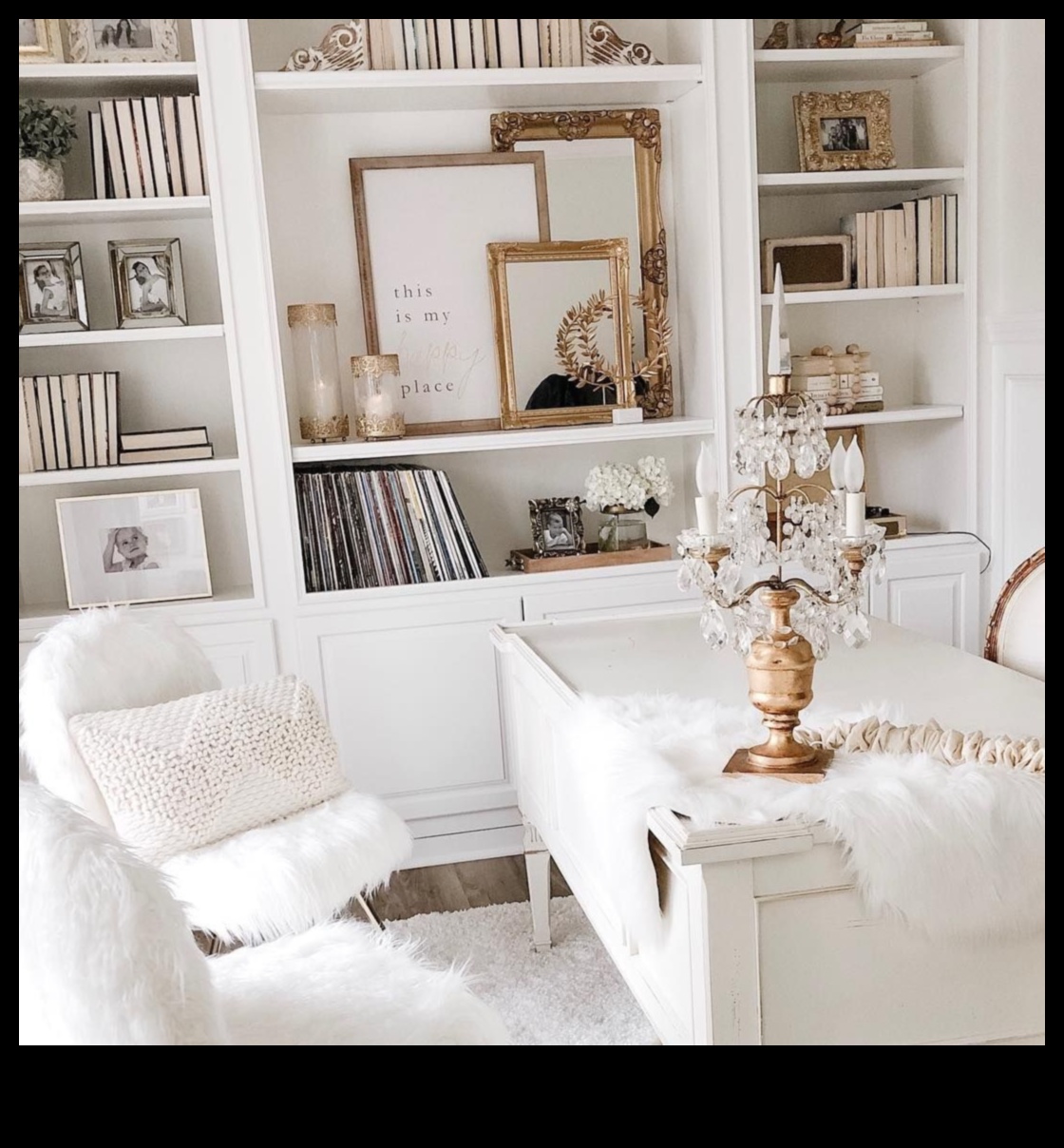 ديكور مكتب ريفي فرنسي لمساحة عمل كلاسيكية