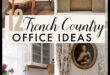 ديكور مكتب ريفي فرنسي لمساحة عمل كلاسيكية