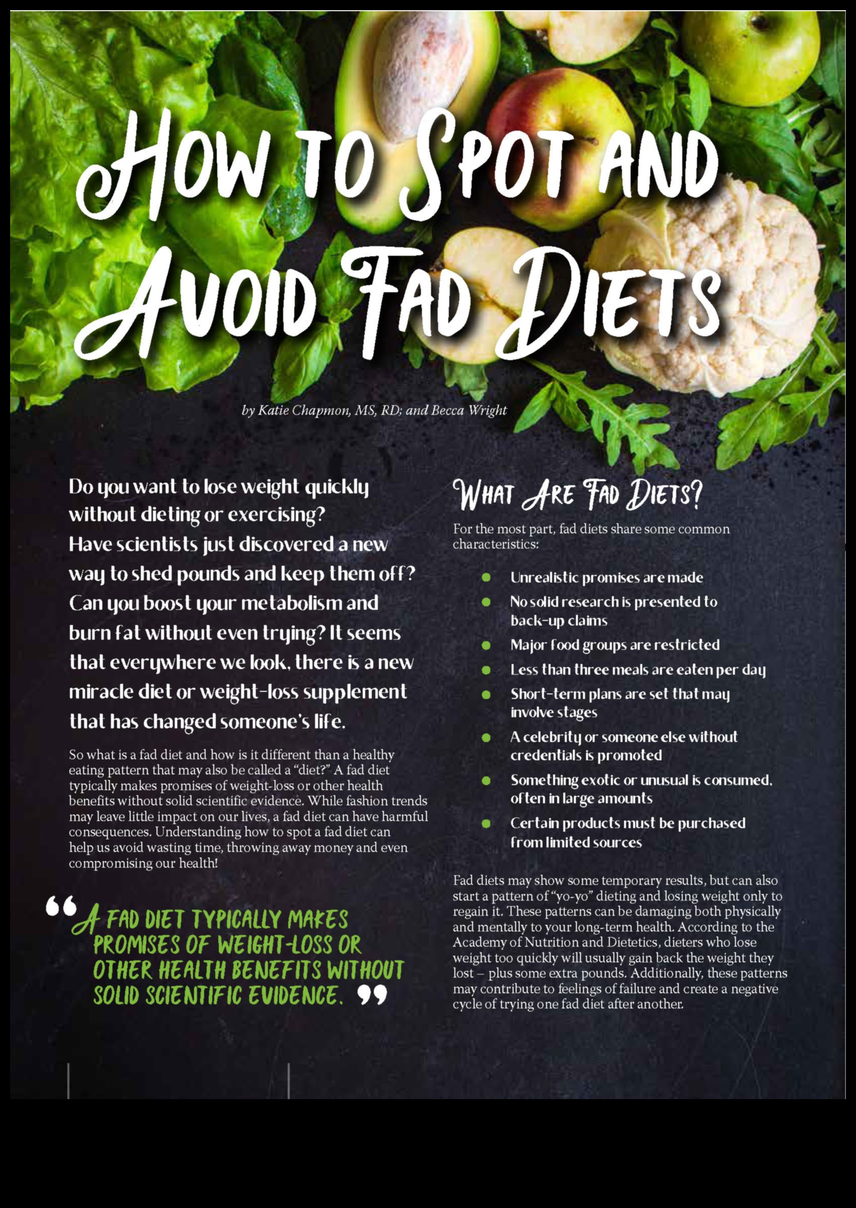 إزالة الغموض عن الأنظمة الغذائية قصيرة المدى: فصل الحقيقة عن الخيال