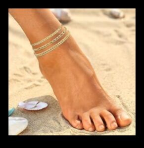 أناقة شاطئ البحر: زيّن كاحلك بالخلخال الشاطئي