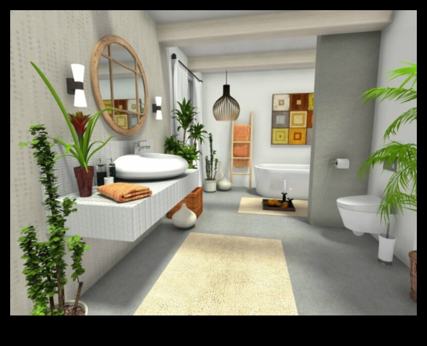 ديكور حمام بوهو لمظهر مفعم بالحيوية