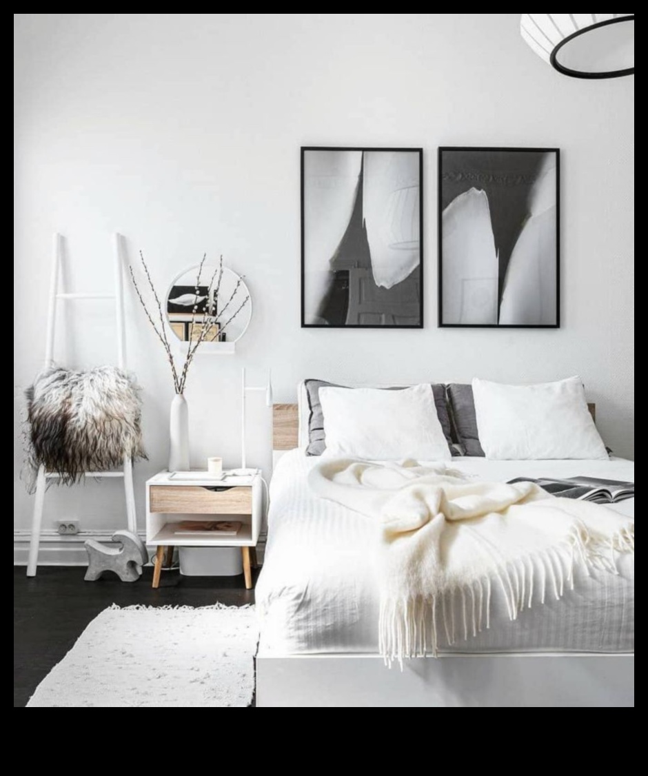 هل يمكنك اقتراح طرق لإنشاء غرفة نوم مستوحاة من الطراز الاسكندنافي باستخدام أفكار الديكور؟
