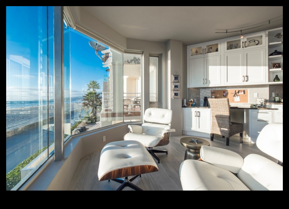 ديكور مكتب ساحلي لمساحة عمل بحرية